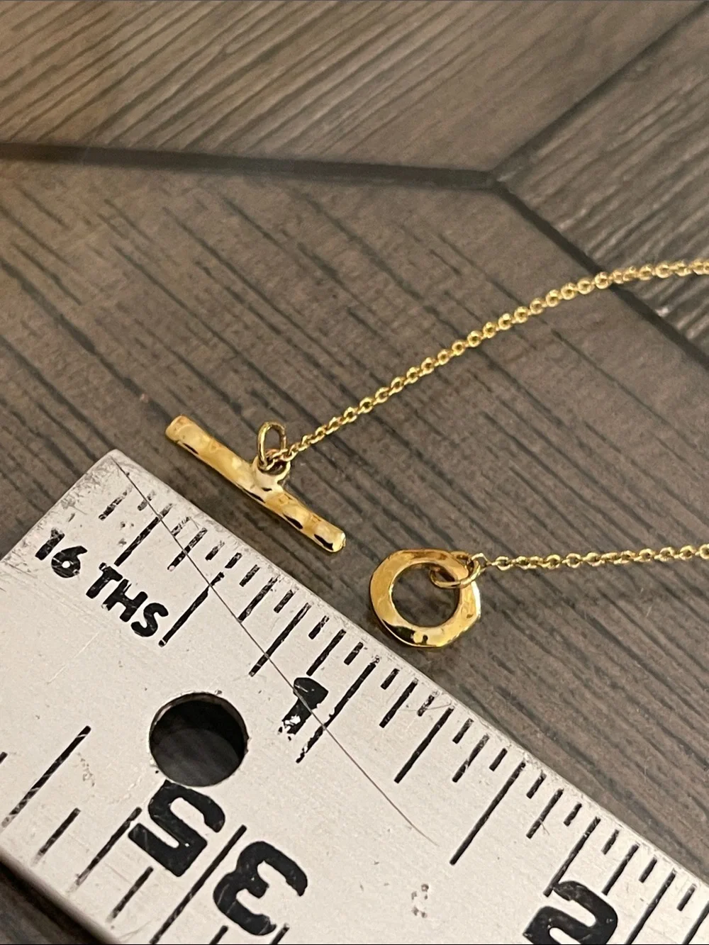 Trendy Gold-tone Long Lariat Necklace - Bar & Circle Necklace